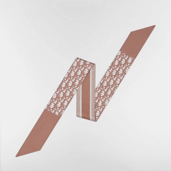 Dior Accessories - Dior Oblique Mitzah Scarf Rose des Vents Silk Twill